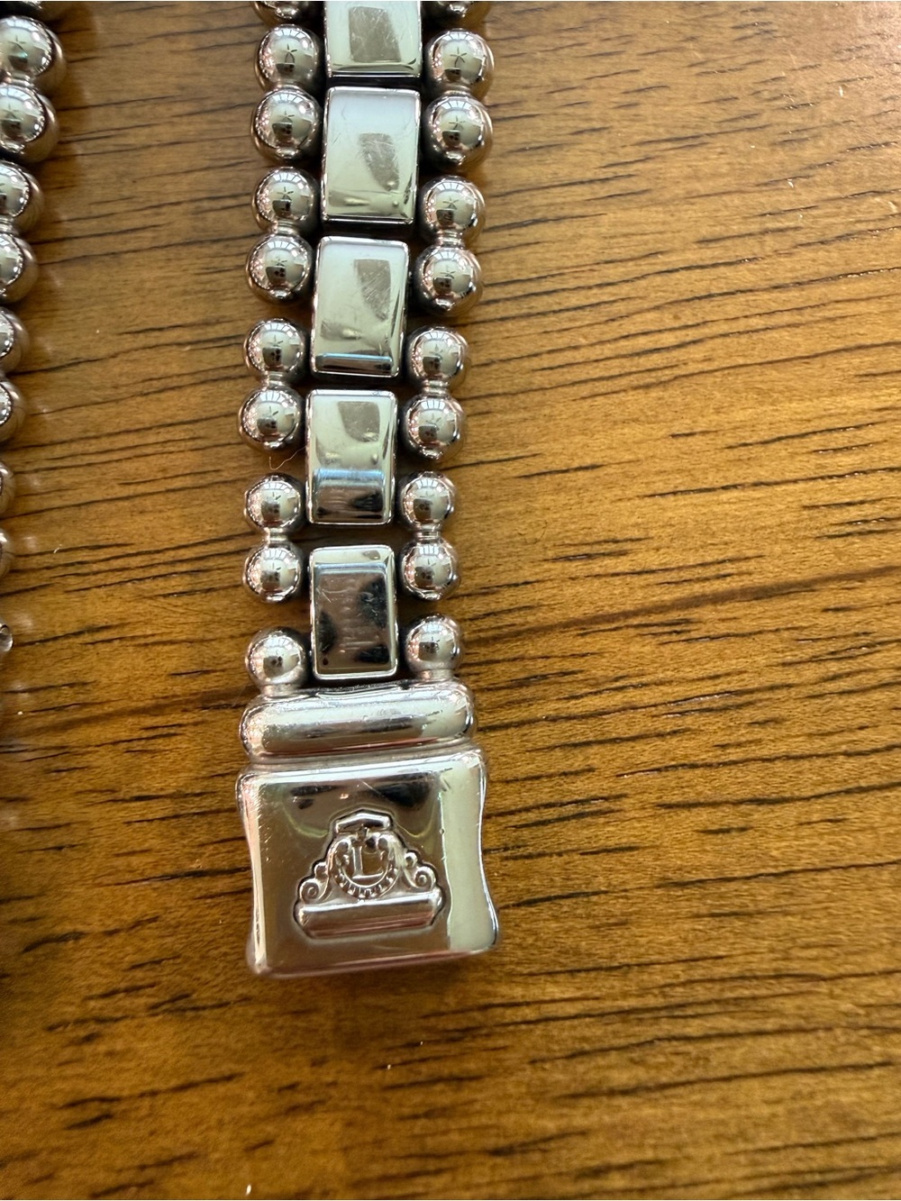 Lagos Caviar Apple Watch Band in stainless steel. - Picture 2 of 6